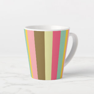 Summer Stripe Colour Palette Design Latte Mug
