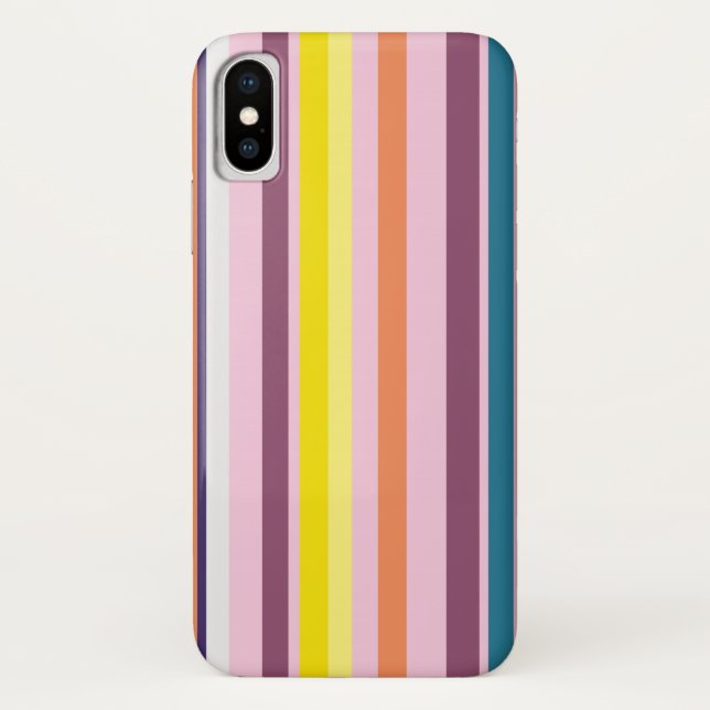 Summer Stripes  iApple iPhone X, Barely There Case-Mate iPhone Case (Back)