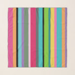 Summer Stripes Scarf<br><div class="desc">Vibrant stripes in shades of pink,  red,  yellow,  green,  purple,  black,  orange,  turquoise,  and more adorn this colourful chiffon scarf.</div>