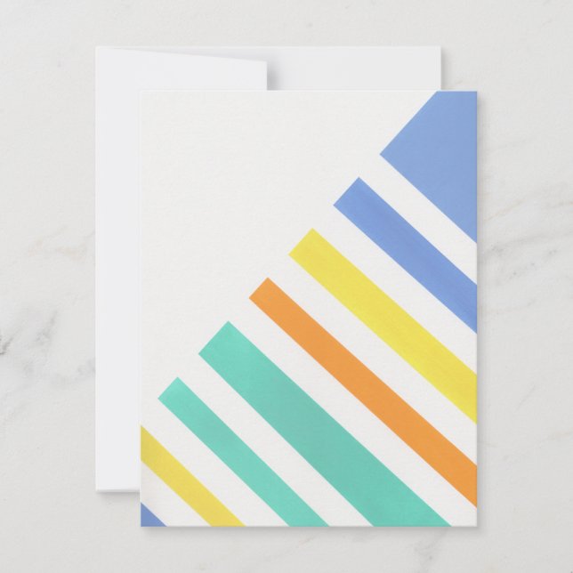 Summer Stripes Throw Pillow Card (Front)