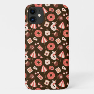 Summer Stuff Chocolate Brown Background iPhone 11 Case