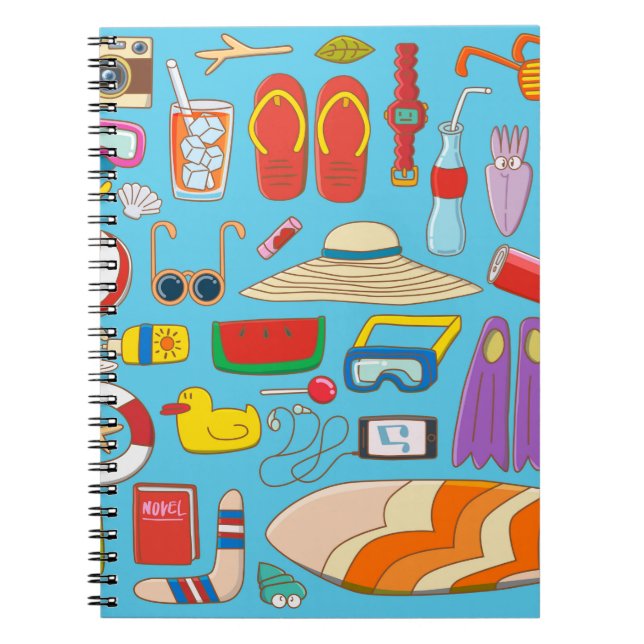 Summer stuff collection item for summer time at th notebook (Front)