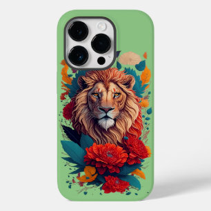 Summer style Lion, floral Case-Mate iPhone 14 Pro Case