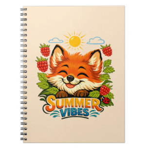Summer-style notebook with a fox design