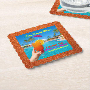 Summer Suite Neon Sunshine Paper Coaster