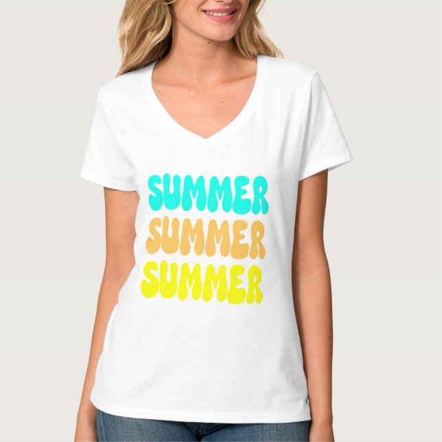 Summer Summer Summer  Retro  T-Shirt (Front)