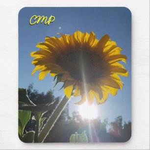 Summer Sun and  Sunflower with your Initials Mouse Mat