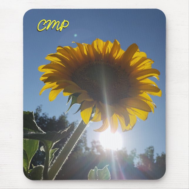 Summer Sun and  Sunflower with your Initials Mouse Mat (Front)