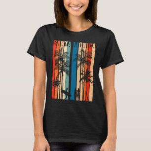 Summer Sun Beach California USA Retro Santa Monica T-Shirt