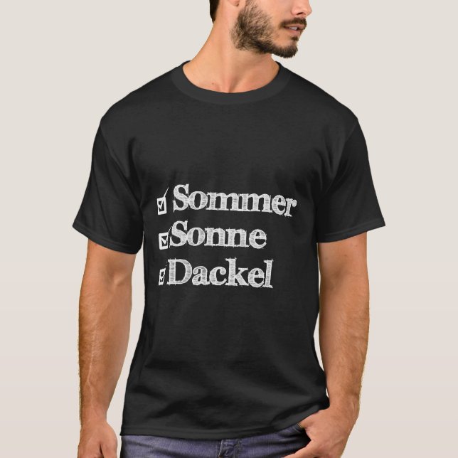 Summer Sun Dachshund T-Shirt (Front)