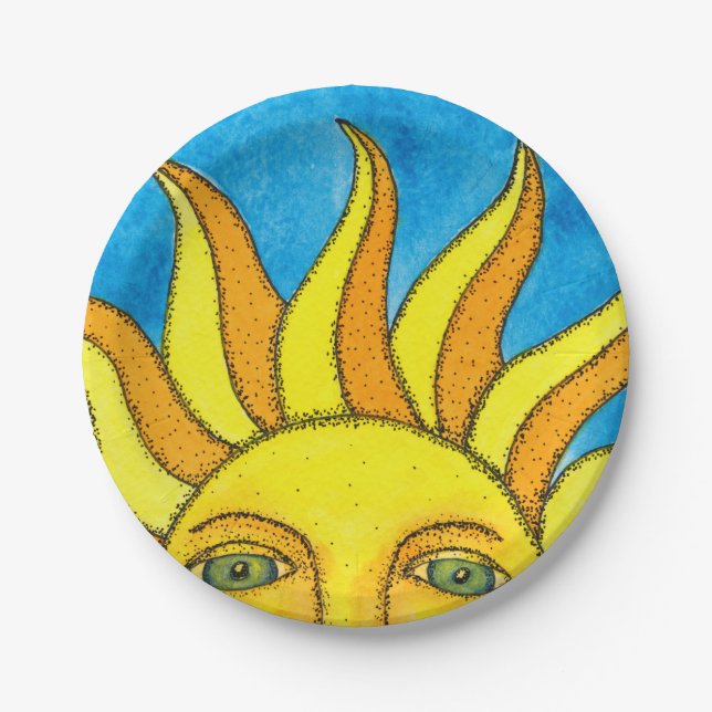 Summer Sun Paper Plate (Front)