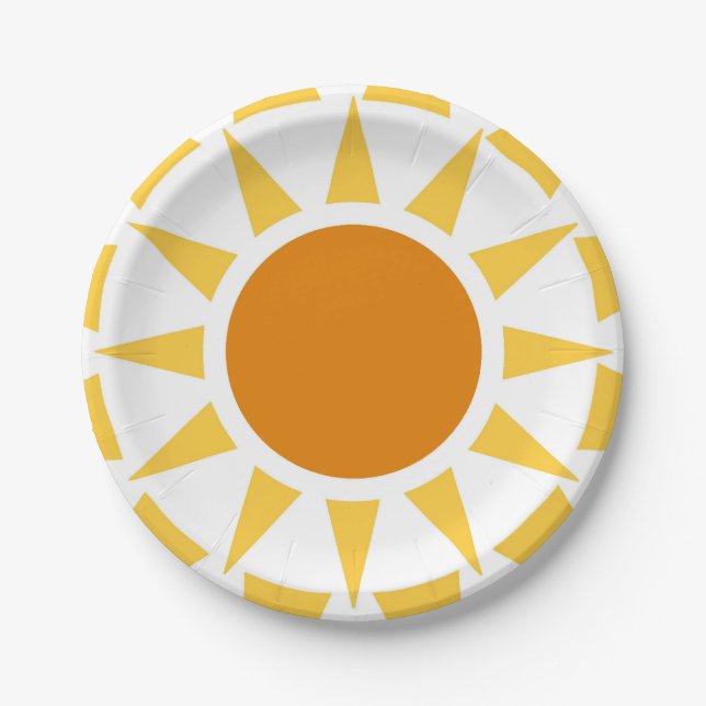 Summer Sun Paper Plate (Front)