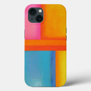 SUMMER, SUN & SEA - Pink Yellow Blue Abstract Art  iPhone 13 Case