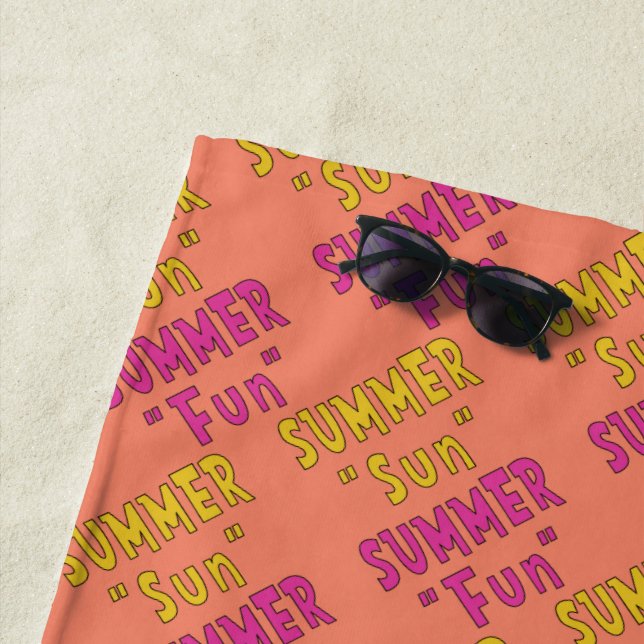 Summer Sun Summer Fun Beach Towel (In Situ)