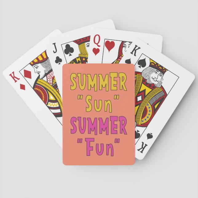 Summer Sun Summer Fun Playing Cards (Back)
