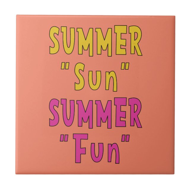 Summer Sun Summer Fun Tile (Front)
