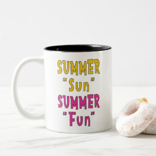 Summer Sun Summer Fun Two-Tone Coffee Mug