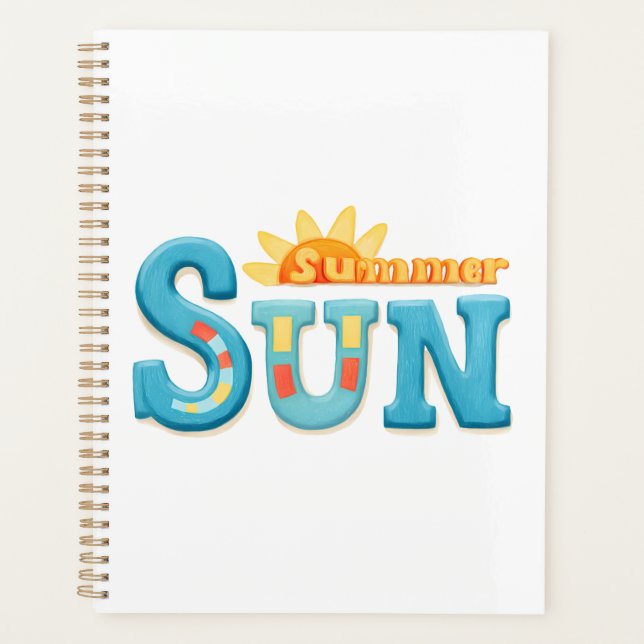 Summer Sun - Summer Sun with Bright Colors Planner (Front)