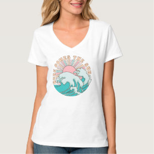 Summer Sun Waves Beach Graphic T-Shirt