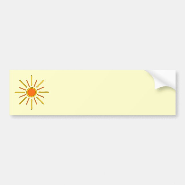 Summer sun. Yellow and orange. Bumper Sticker (Front)