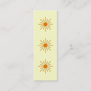 Summer sun. Yellow and orange. Mini Business Card