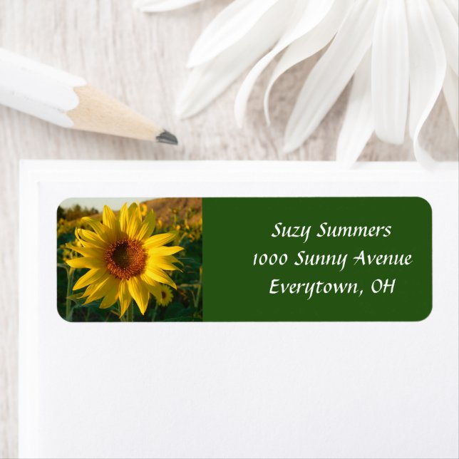 Summer Sunflower Address Label (Insitu)
