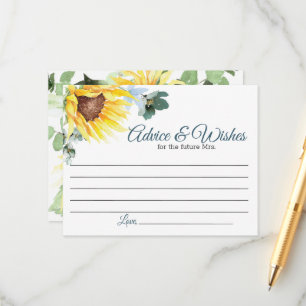 Summer Sunflower Advice Card