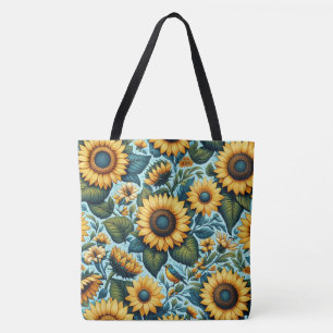 Summer/sunflower/bird Tote Bag