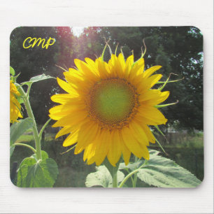 Summer Sunflower with your Initials Mouse Mat