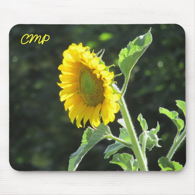 Summer Sunflower with your Initials Mouse Mat (Front)