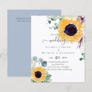 Summer Sunflowers Eucalyptus Greenery Wedding