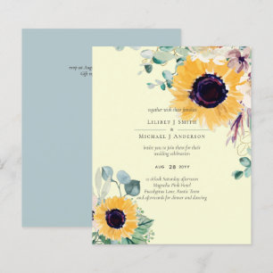 Summer Sunflowers Eucalyptus Greenery Wedding