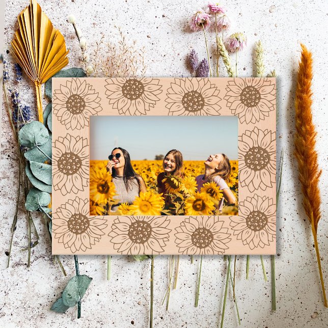 Summer Sunflowers Happy Family Decoration Etched Frames (Creator Uploaded)