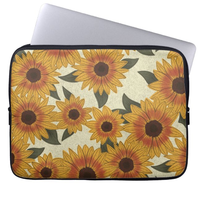 Summer Sunflowers Laptop Sleeve (Front)