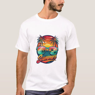 Summer Sunglasses T-Shirt – Tropical Sunset