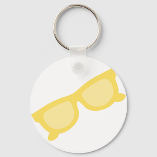 Summer sunglasses yellow hipster eyewear glasses key ring