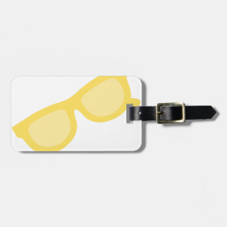 Summer sunglasses yellow hipster eyewear glasses luggage tag
