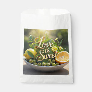 Summer sunny Lemons, olives, citrus slices Favour Bags