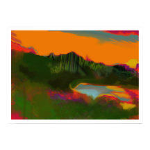 Summer Sunset Abstract landscape
