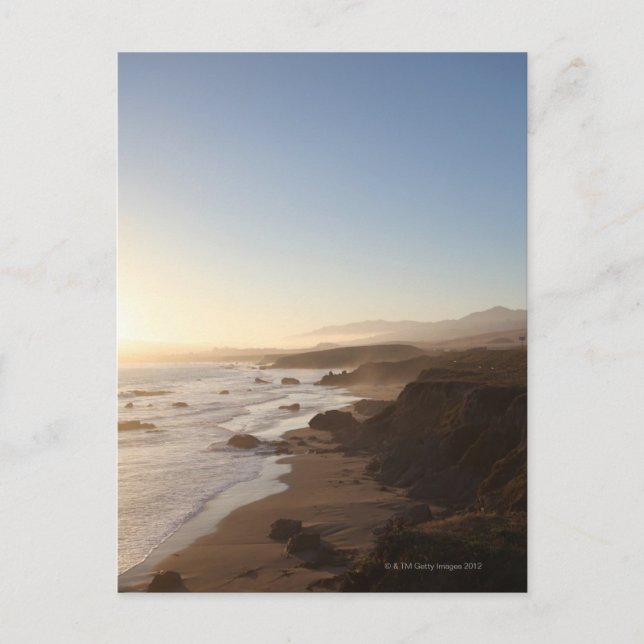 Summer sunset along california highway 1 along postcard (Front)