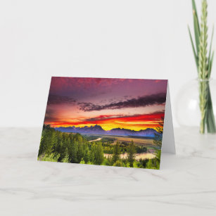 Summer Sunset at Snake River Overlook Card