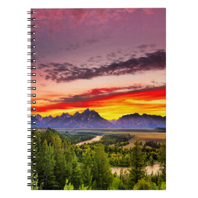 Summer Sunset at Snake River Overlook Notebook (Front)