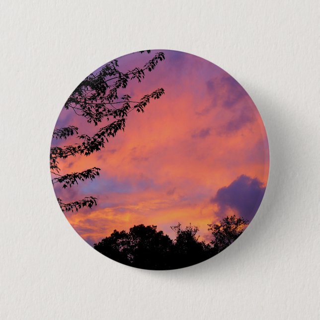 Summer Sunset Button/Pin 6 Cm Round Badge (Front)
