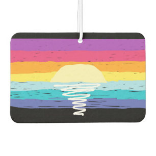 Summer Sunset Car Air Freshener (Black Multi)
