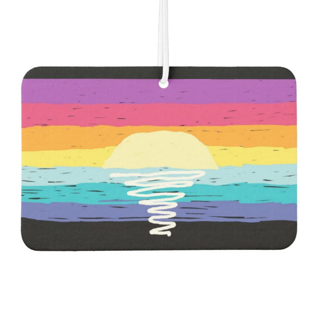 Summer Sunset Car Air Freshener (Black Multi) (Front)