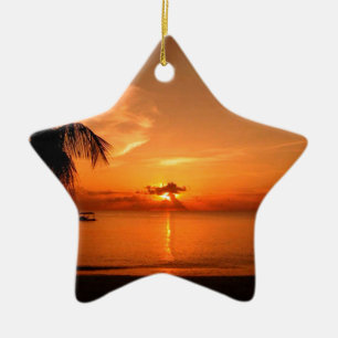 Summer Sunset Ceramic Tree Decoration