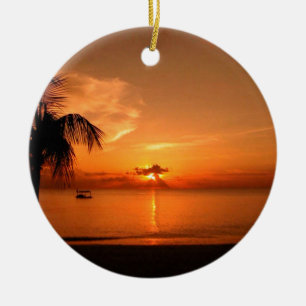 Summer Sunset Ceramic Tree Decoration