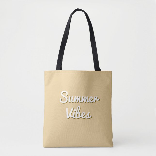Summer Sunset Customisable Shadow Script Tote Bag (Front)