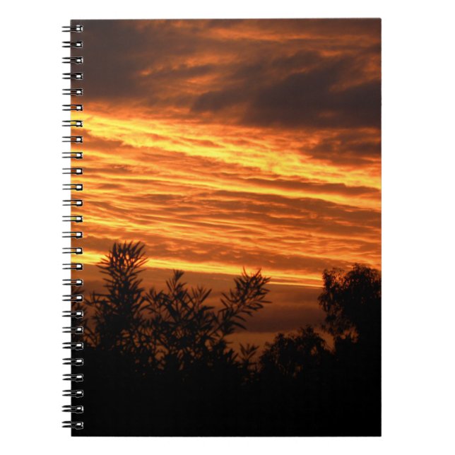 Summer sunset in Canberra Notebook (Front)