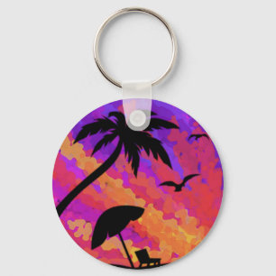 Summer Sunset Key Ring